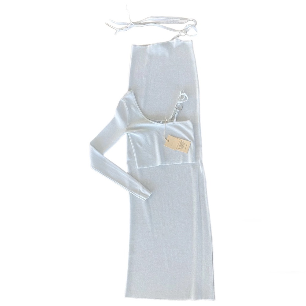 Aya Muse White Two Piece Amalfi Set Maxi Dress